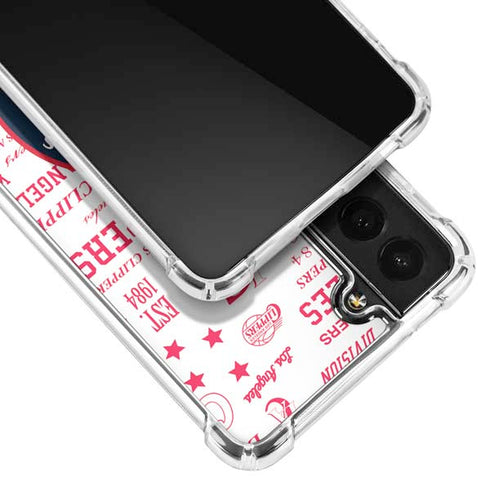 NBA Los Angeles Clippers Blast Logos Galaxy S21 FE Clear Case